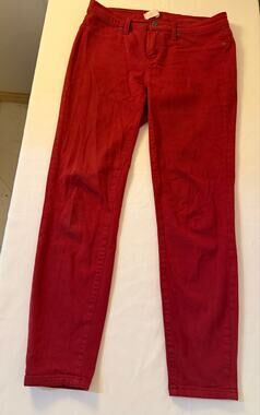 Lila Ryan Women’s Size 29 Red Skinny Jeans Stretch Denim